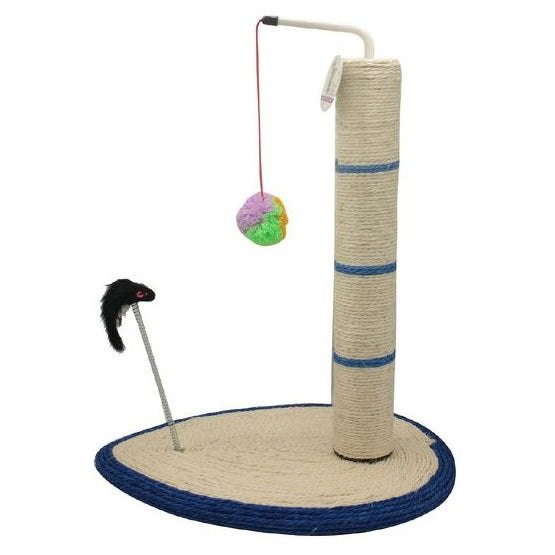 Tiragraffi Per Gatti Gioco Pallina Corda Di Sisal E Peluche Parco Giochi Gatto