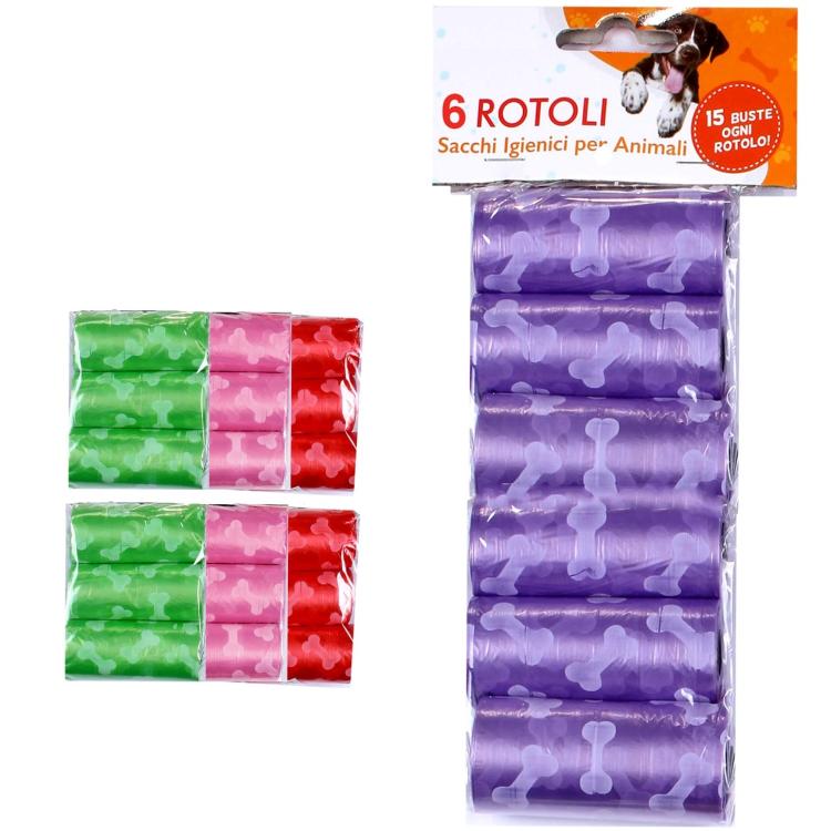 90 PZ SACCHETTI IGIENICI BUSTINE PER BISOGNI ANIMALI ESCREMENTI FECI CANE GATTO