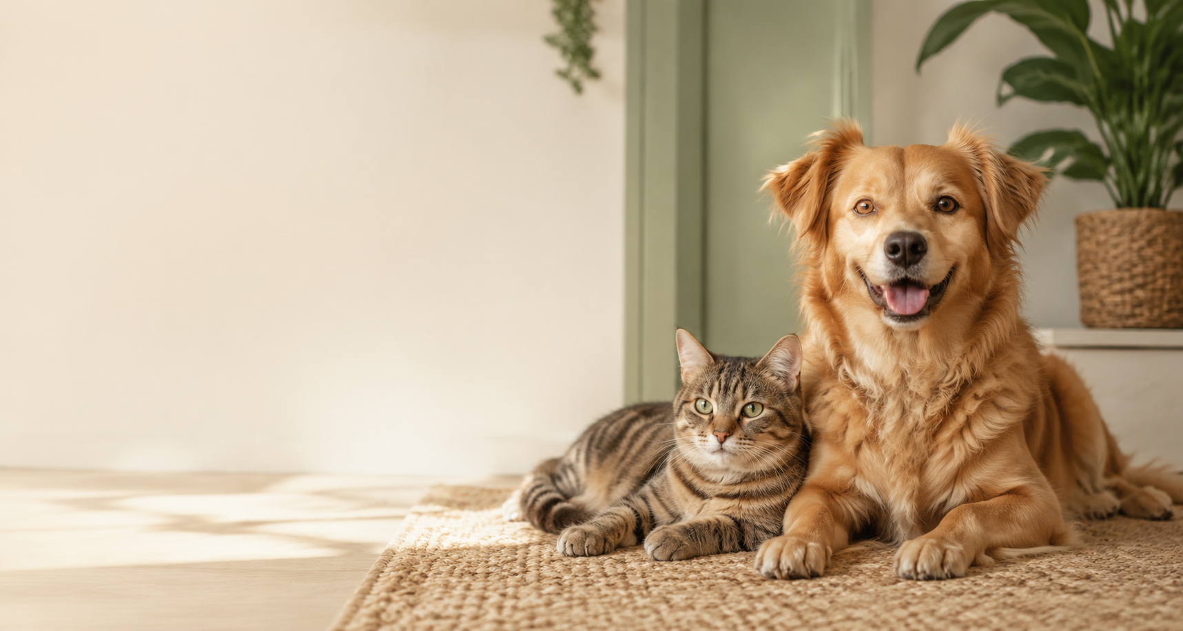 Cane e gatto insieme nella casa Fidofeed