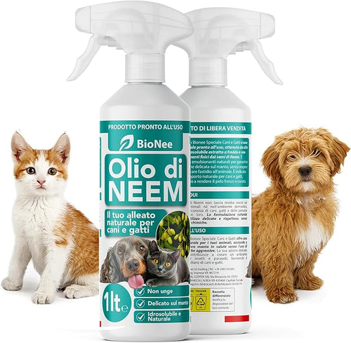Olio di Neem Spray per Cani e Gatti – 1 L