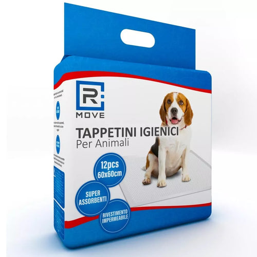 12pz Tappetini Igienici Traversine Assorbenti Cani Gatti Animali 60x60cm/60x90cm